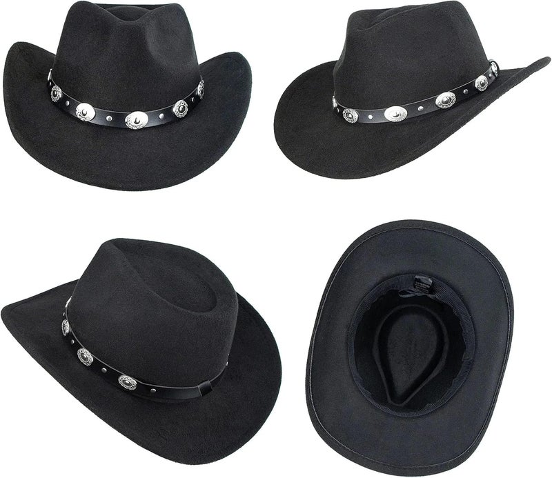 Vikodah Kids Wide Brim Western Cowboy Cowgirl Hat - Boys Girls Felt Fedora Hats for 2-6 Years - Image 3